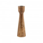 Wood, 10"h Candle Holder, Brown