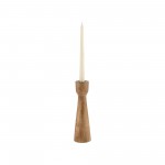 Wood, 10"h Candle Holder, Brown