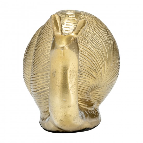 7"l Metal, Deco Snail, Gold