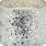 Candle On Silver Crackled Glass 26oz