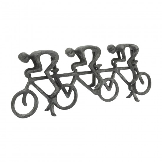 Metal 20" 3-man Cyclists, Gunmetal