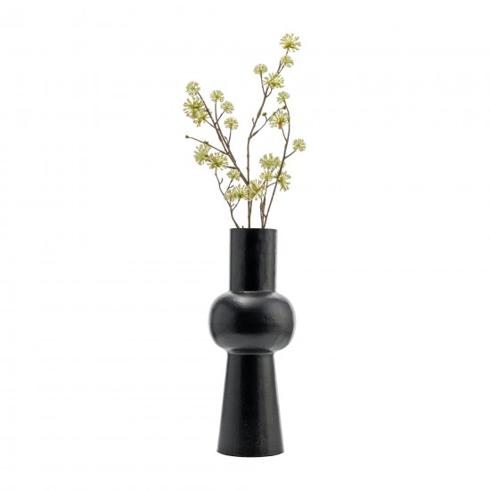 Metal,15"h, Mid Ellipsoid Vase,black