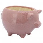 6" Pig Scented Candle, Pink 9oz