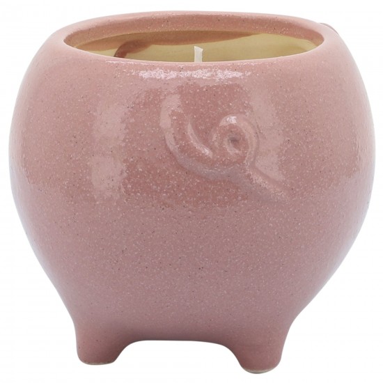 6" Pig Scented Candle, Pink 9oz