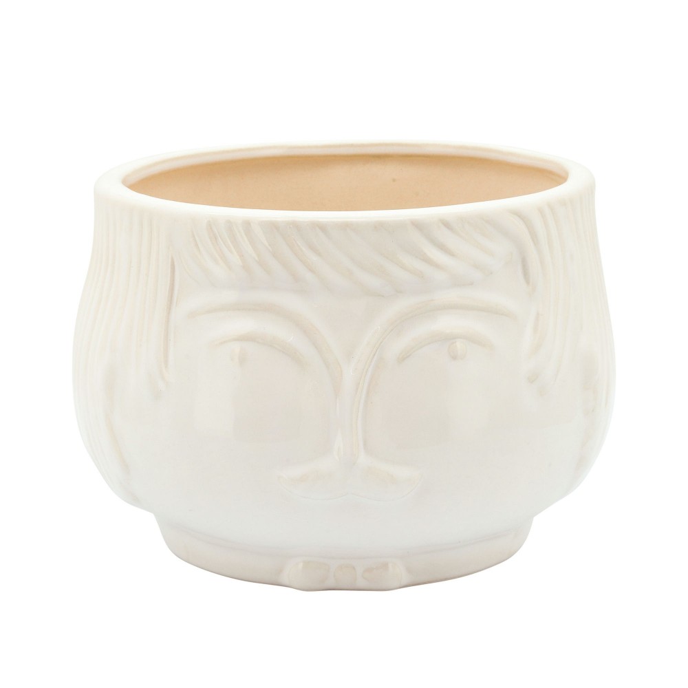 7" Grandpa Planter, White