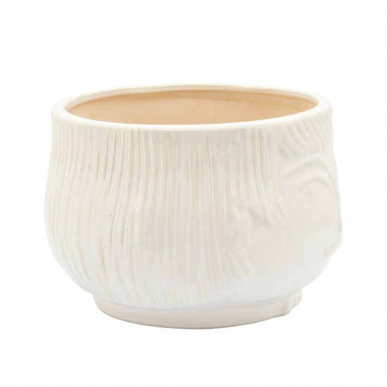 7" Grandpa Planter, White