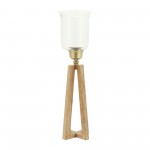 Wood, 23"h Torch Candle Holder, Natural