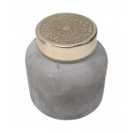 3" Candle On Frosted Glass, Gray 10oz