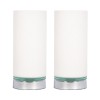 S/2 10" Glass Touch Table Lamps, White