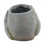 Resin, 9"h No See Planter, Gray