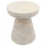 Wood, 19" Side Table, White