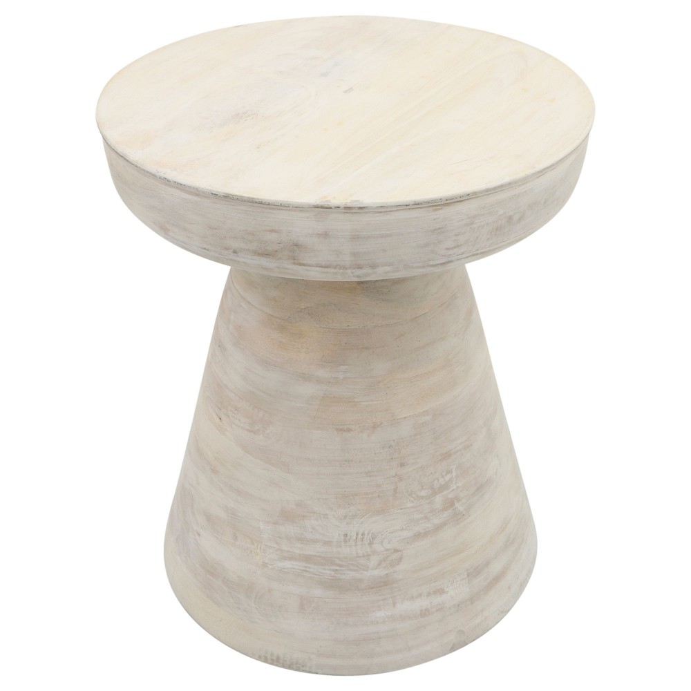 Wood, 19" Side Table, White