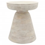 Wood, 19" Side Table, White