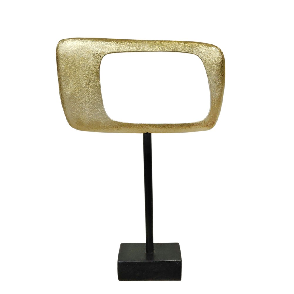 21.75" Aluminum Rhombus On Stand, Gold, Kd