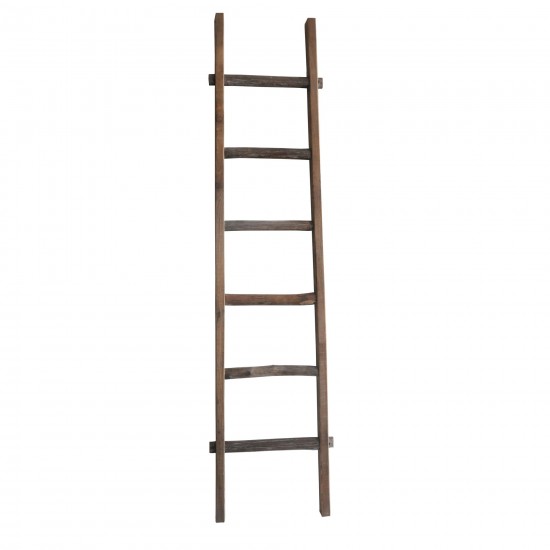 Wooden Decorative 76" Ladder,brown