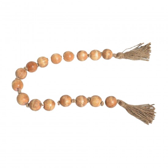 Wood, 26" Bead Garland, Natural