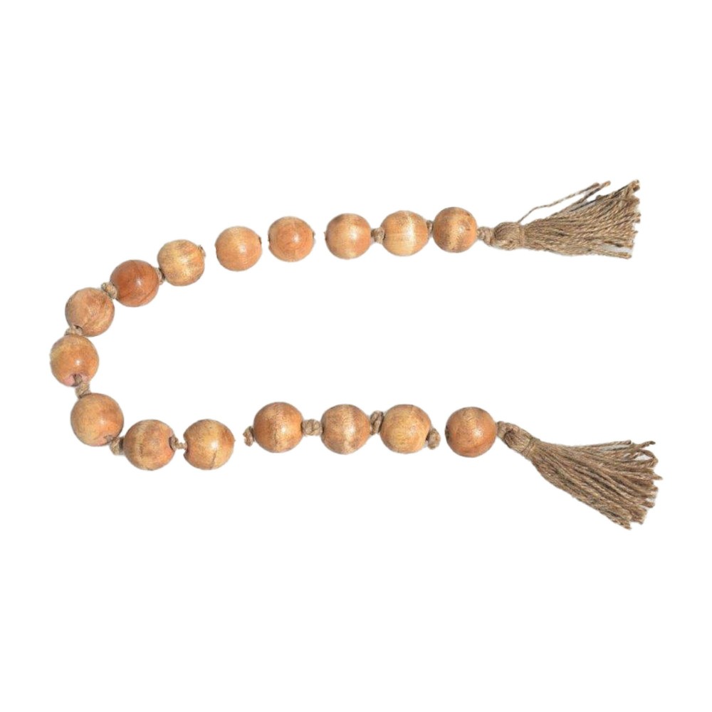 Wood, 26" Bead Garland, Natural