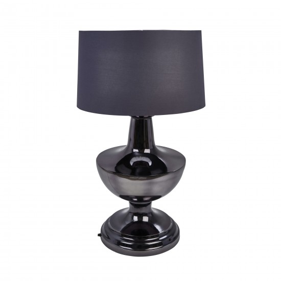 Stainless Steel 33" Table Lamp, Black