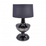 Stainless Steel 33" Table Lamp, Black