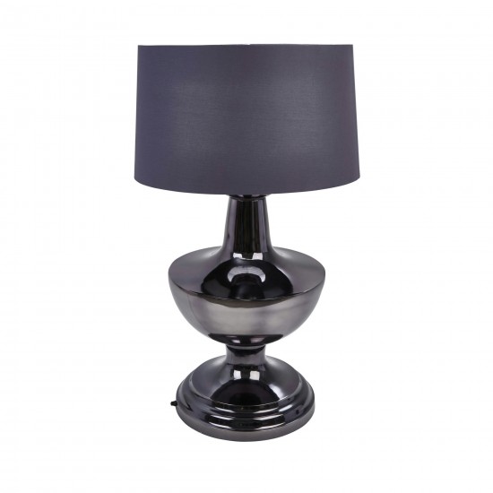 Stainless Steel 33" Table Lamp, Black