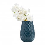 9" Textured Vase, Teal