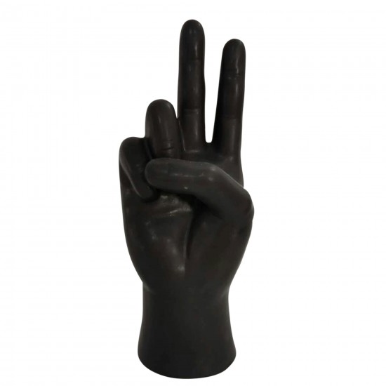 6"h Peace Sign Table Deco, Black