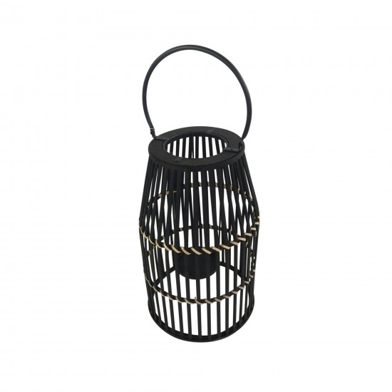 Bamboo 20" Lantern, Black