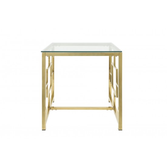 Gold Metal/glass Accent Table, Kd