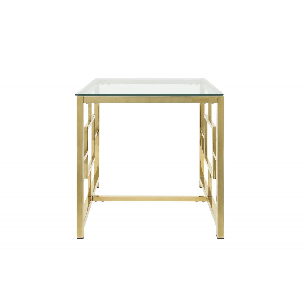 Gold Metal/glass Accent Table, Kd