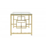 Gold Metal/glass Accent Table, Kd