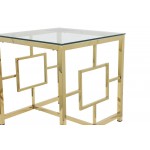 Gold Metal/glass Accent Table, Kd