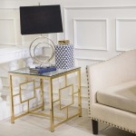 Gold Metal/glass Accent Table, Kd