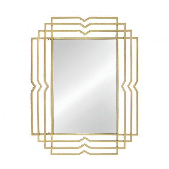 Metal 39" Rectangular Mirror,gold