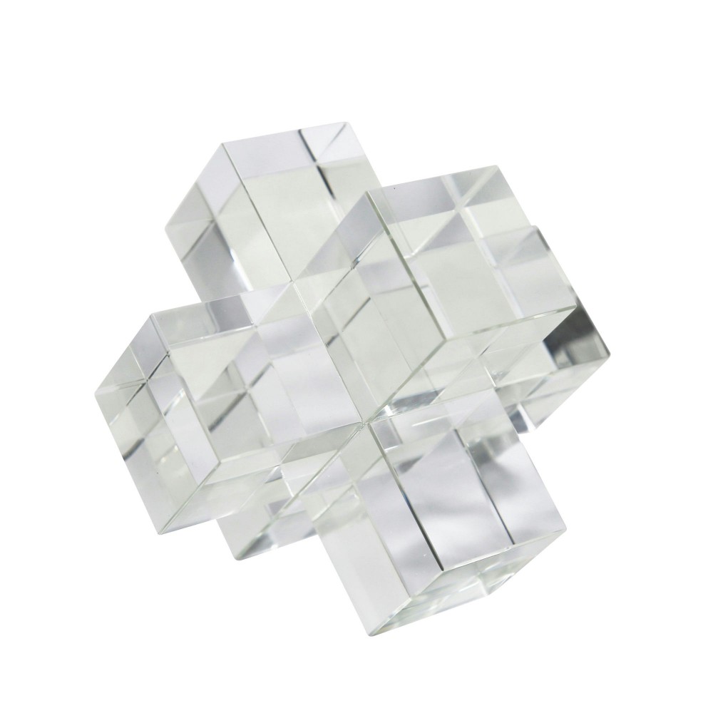 Crystal Geometric Object, Clear Crystal Geometric Object, Clear