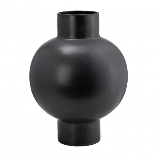 Cer, 18"h Bubble Vase, Black Volcanic