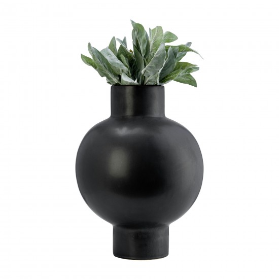 Cer, 18"h Bubble Vase, Black Volcanic