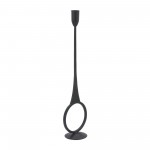 Metal, 16"h Round Taper Candle Holder, Black