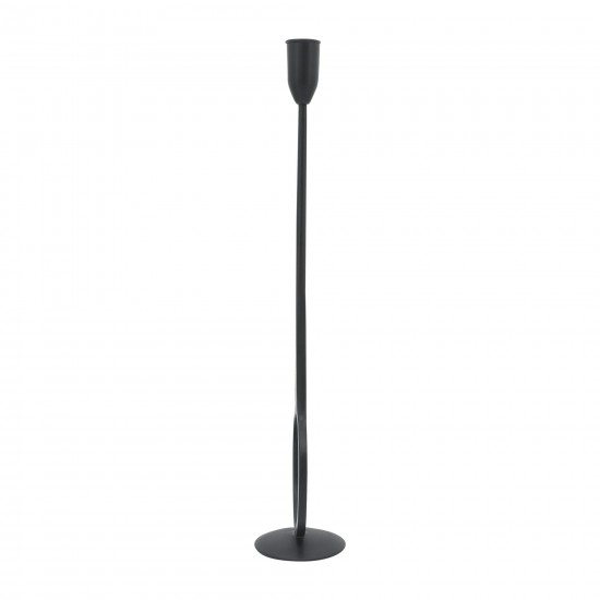 Metal, 16"h Round Taper Candle Holder, Black