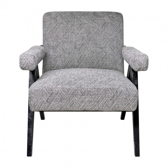 Wood - Scandinavian Accent Chair - Gray