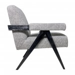 Wood - Scandinavian Accent Chair - Gray