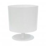 Ec Metal,10",flat Round Base Planter,white