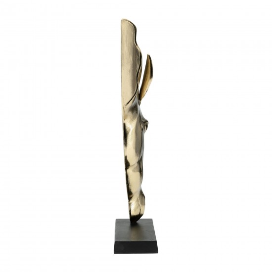 Metal,24",horse Head Sculpture,black/gold