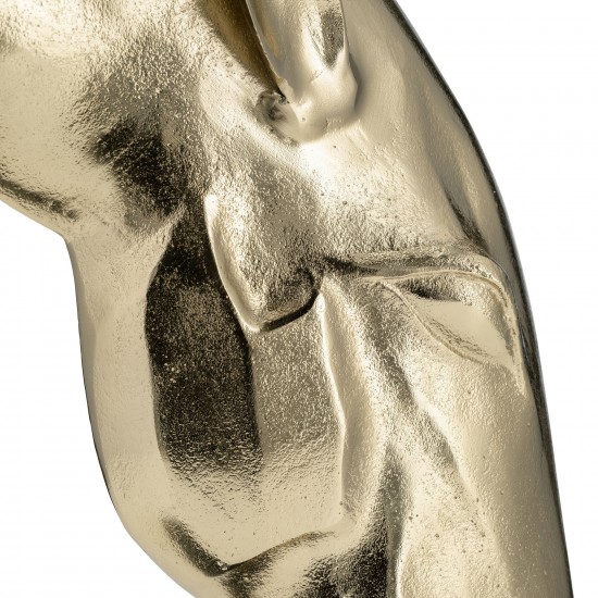 Metal,24",horse Head Sculpture,black/gold