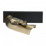 Metal,24",horse Head Sculpture,black/gold