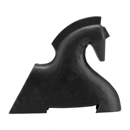 8"l, Metal Horse Decor, Blk