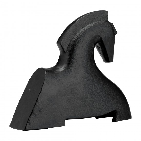 8"l, Metal Horse Decor, Blk