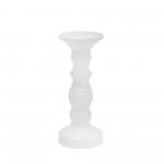 Dimpled White Candle Holder 9.75"