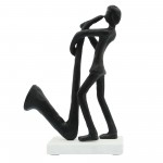 Metal 12"h Saxophonist, Black
