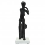 Metal 12"h Saxophonist, Black