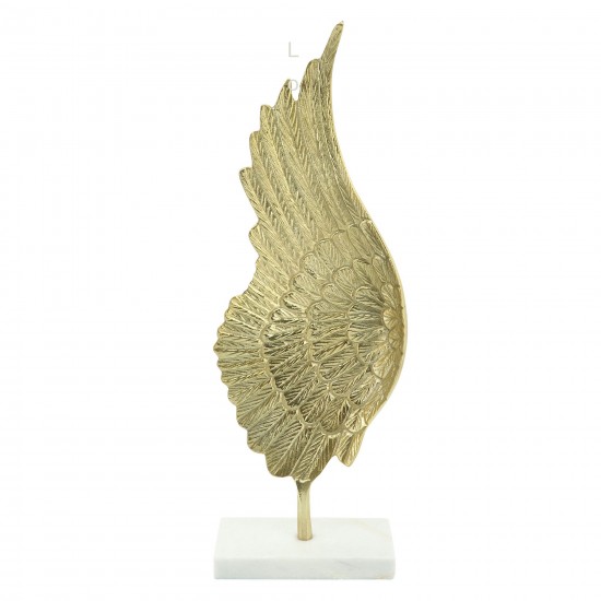 Metal, 24" Wing On Stand, Gold